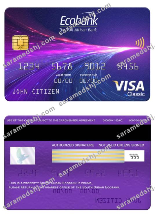 South Sudan Ecobank visa classic card